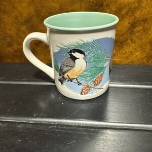 Vintage Rare NWT Cape Shore Mug Chickadees Ceramic Falmouth Cape Cod